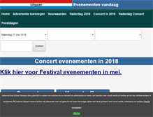 Tablet Screenshot of concert.evenementenvandaag.nl